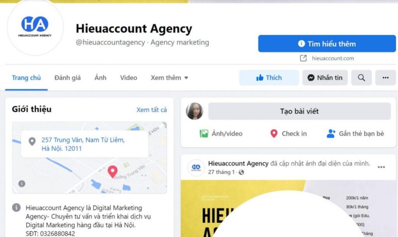 Fanpage Facebook Hieuaccount Agency