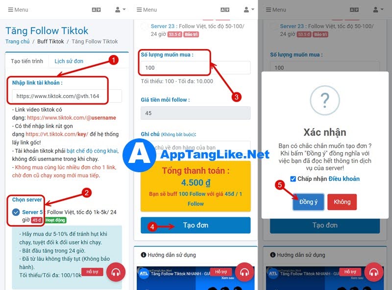 Nạp tiền vào tài khoản